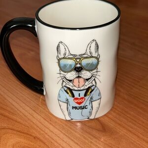 AWESOME “I WOOF MUSIC “ SIGNATURE LARGE HEAVY MUG